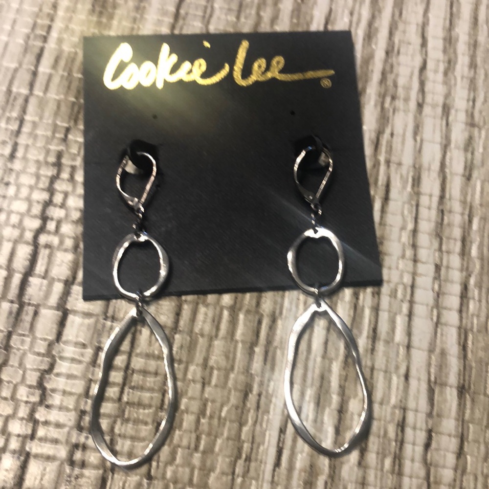 Cookie Lee Silver Dangle Earrings